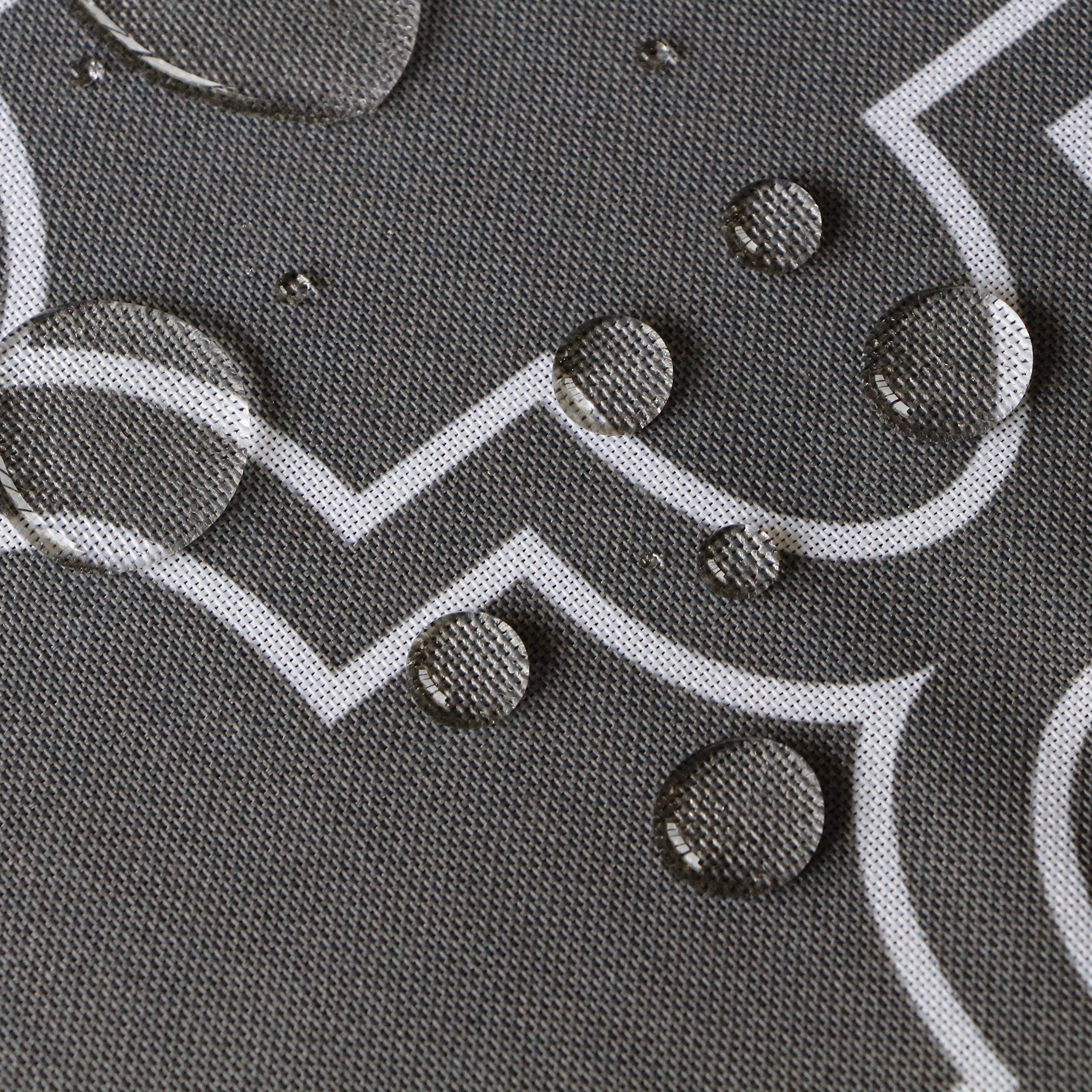 Grey Square Tablecloth 52 x 52 Inch Spill Proof, Printed Table Cloth