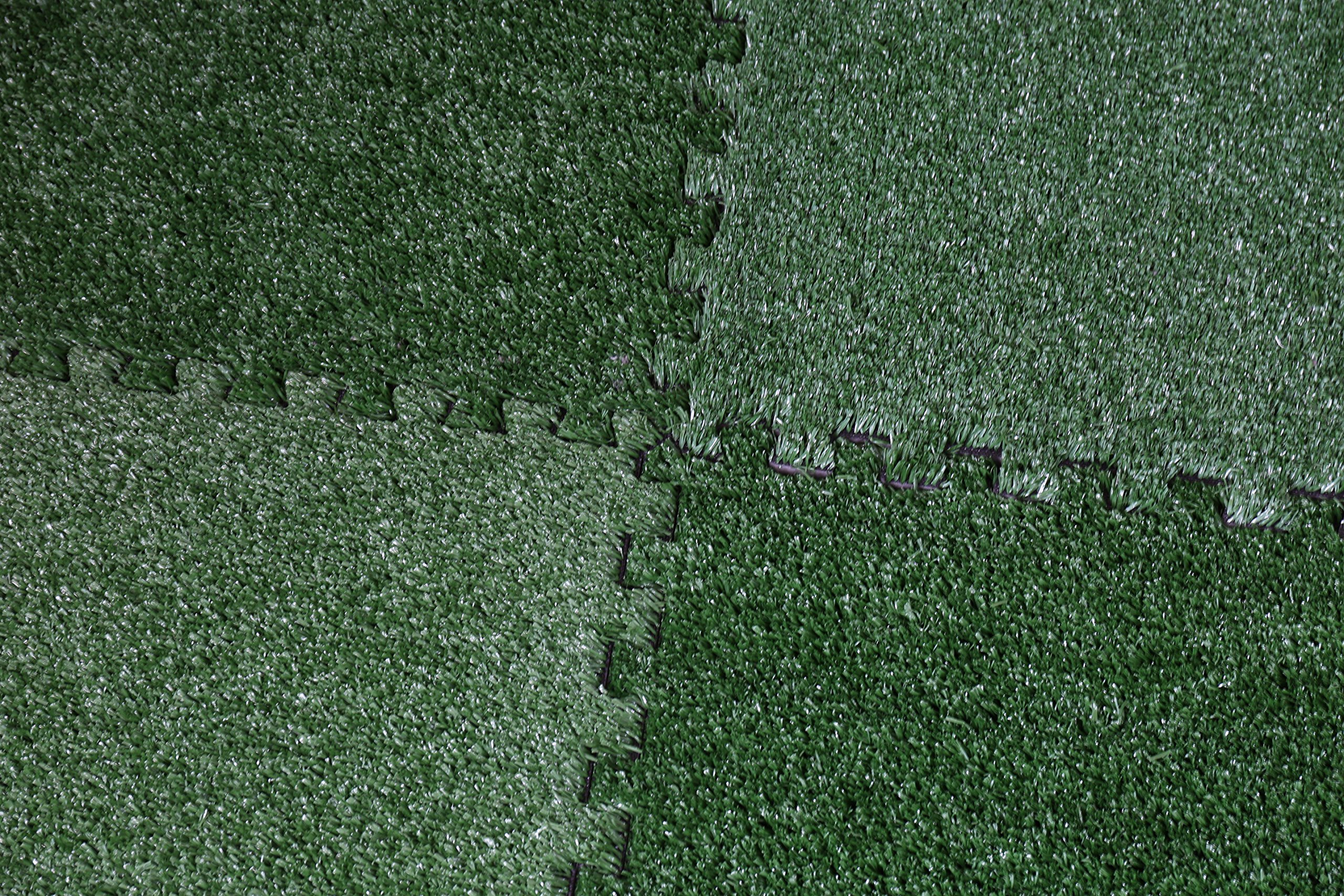 LaFamille Artificial Grass Interlocking Foam Mat 6 Tiles 24 sq ft Grass