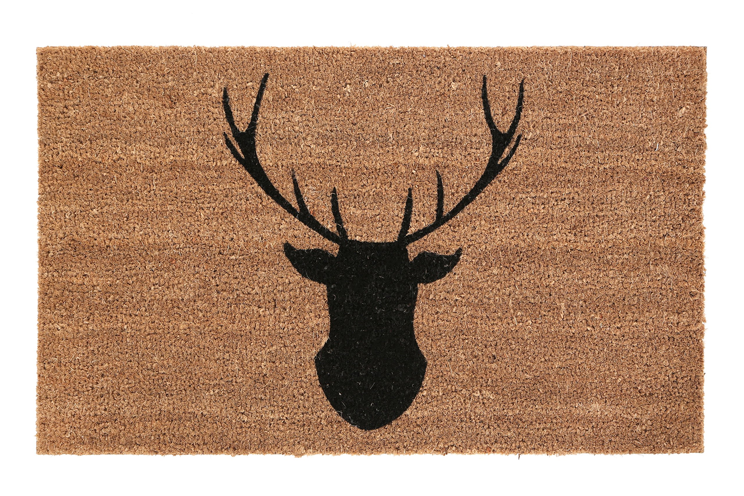 Premier Housewares Deer Coir Doormat, 60 x 40 cm, Brown