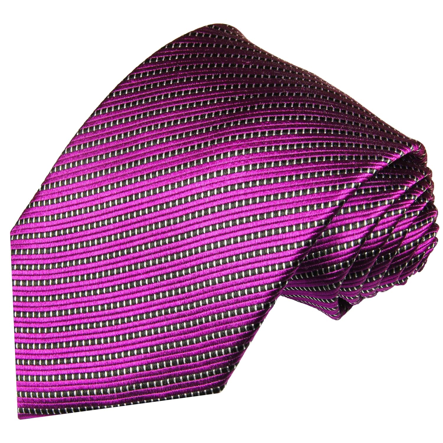 Krawatte koralle paisley Seide schmal 6cm mit Einstecktuch//Herren Seidenkrawatte Paul Malone