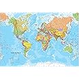 Maps International World Wall Map - Map of The World Poster - 23 x 33 - Front Lamination