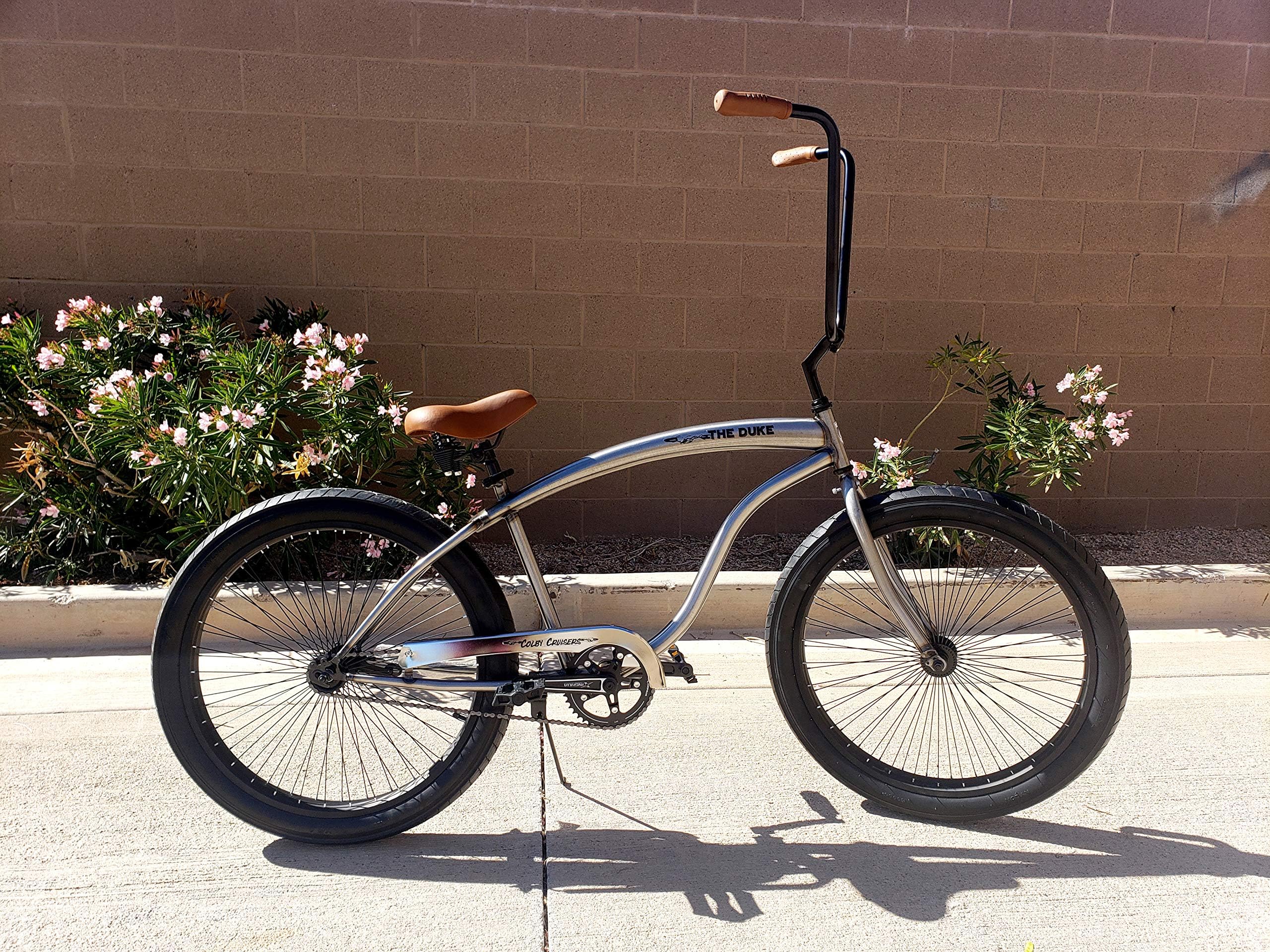 Colby Cruisers Duke 3.0 Fat Tire Big Wheel Bicycle (Raw Steel/Black)