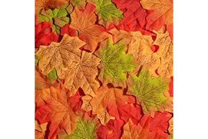 SITUMEIZI Fall Leaves Fake Fall Decorations for Home Autumn Fall Decor Maple Leaf 3.15inch for Halloween Thanksgiving Day Wedding Events Party Crafts Props Holiday(200 PCS,Assorted Colors)