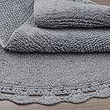 Half Circle Bohemian Bathroom Rug with Handwoven