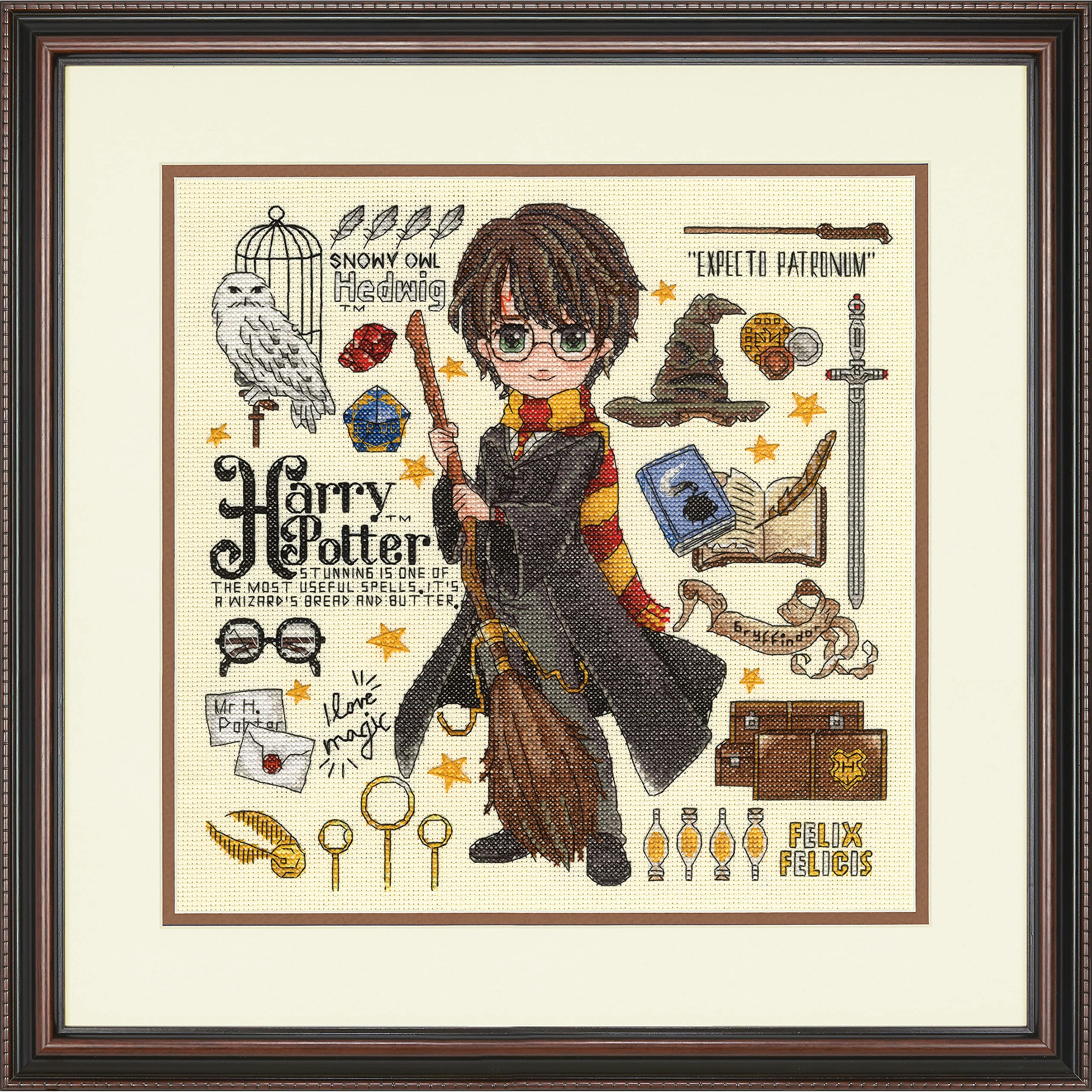 Dimensions 70-35416 Magical Design Harry Potter Counted Cross Stitch Kit for Beginners, 11