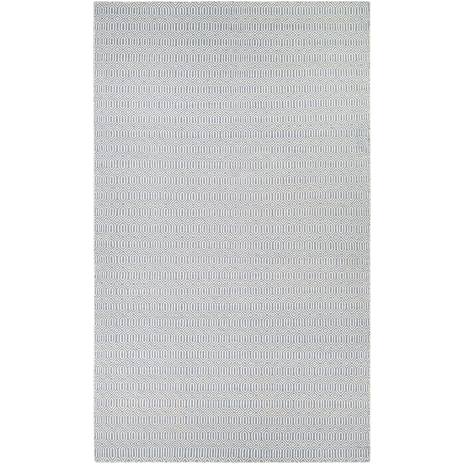 Amazon Com Dream Decor Rugs Hand Woven Villa Circles Blue Indoor