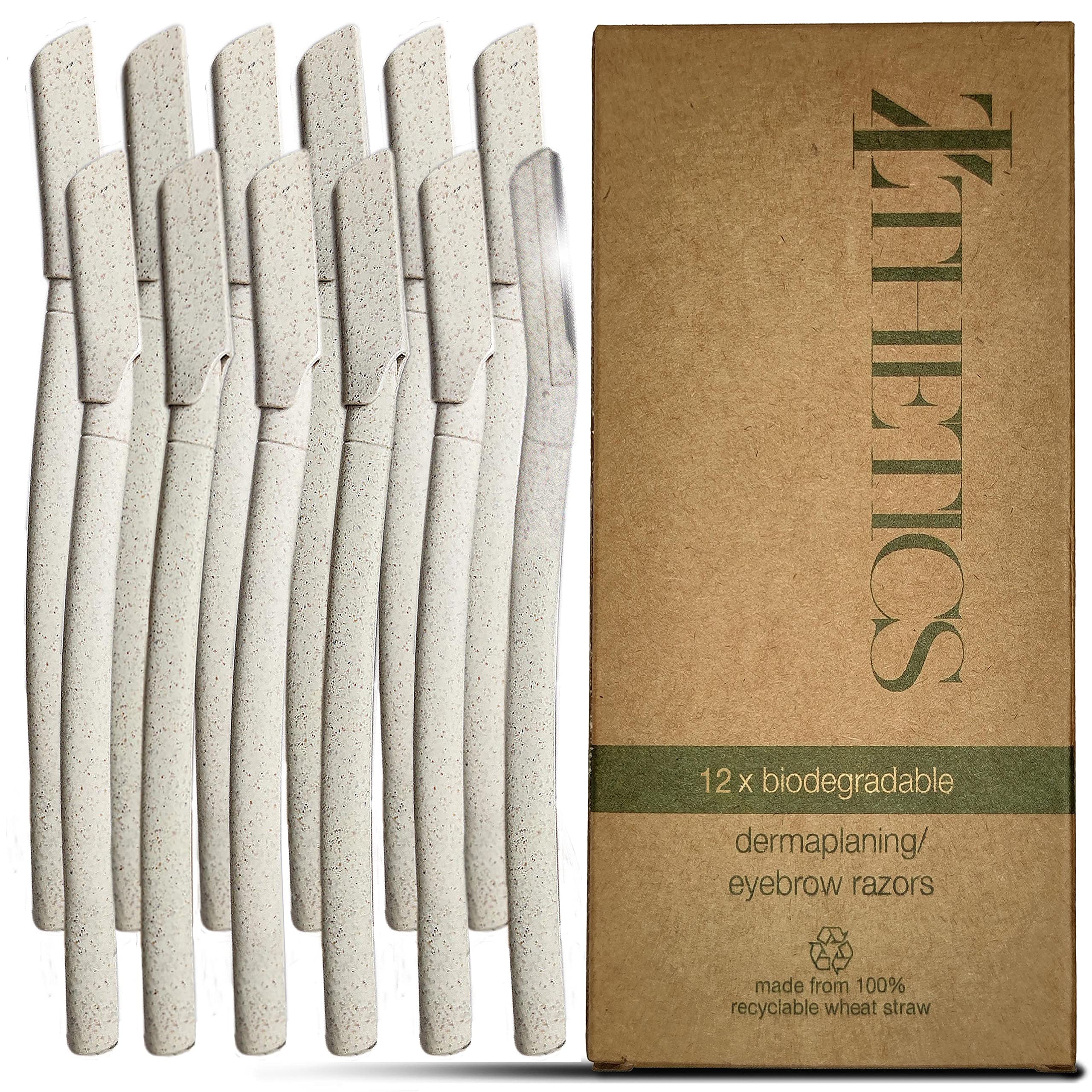 IZthetics Dermaplaning Blades for Face – Face Razors for Women and Men – Facial Hair Remover Ideal for Peach Fuzz, Eyebrow Shaper – Easy to Use and Safe (12)