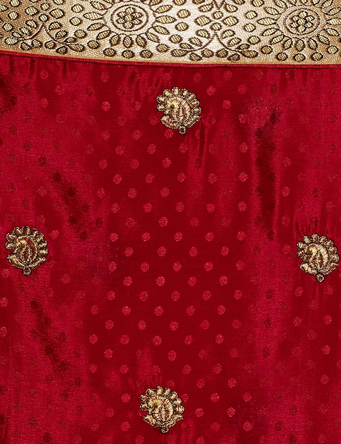 womanista women's embroidered faux crepe saree with blouse piece