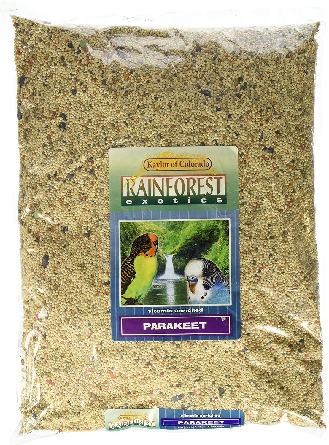 Kaylor of Colorado Rainforest Exotics Vitamin Enriched Parakeet Food, 4lb