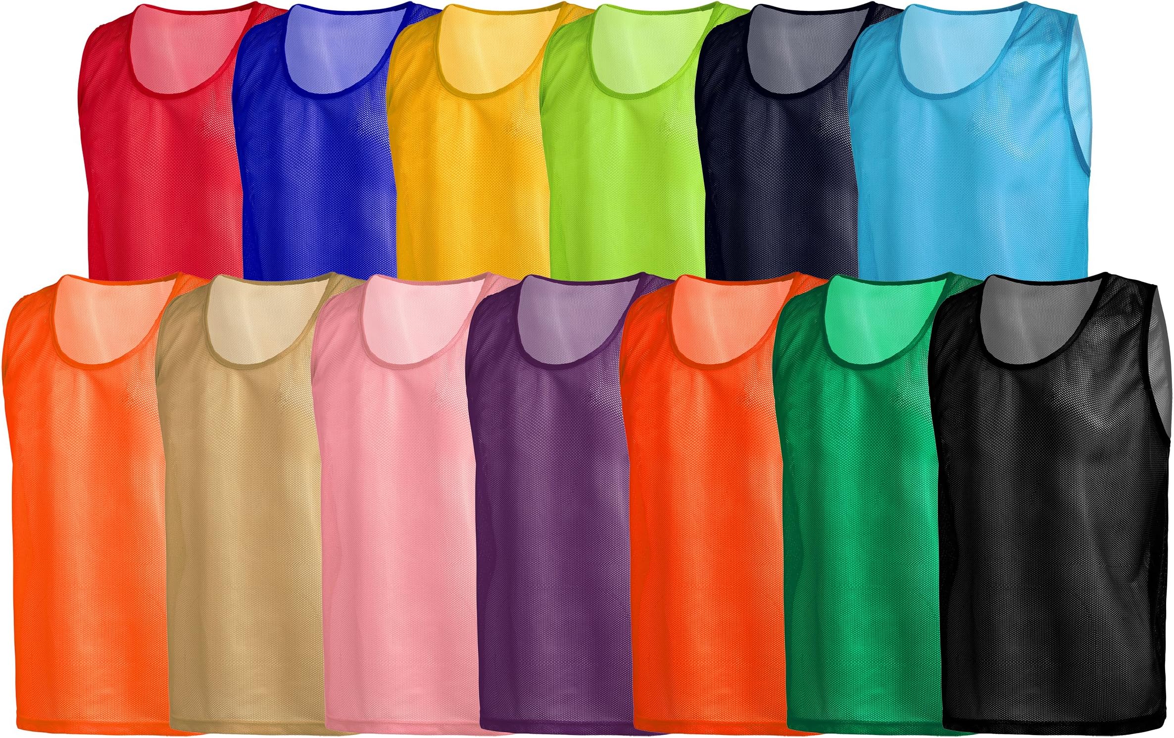 American Challenge Sports Scrimmage Training Vest Jersey,Pinnies for Kids, Youth and Adult Basketball, Soccer,Volleyball