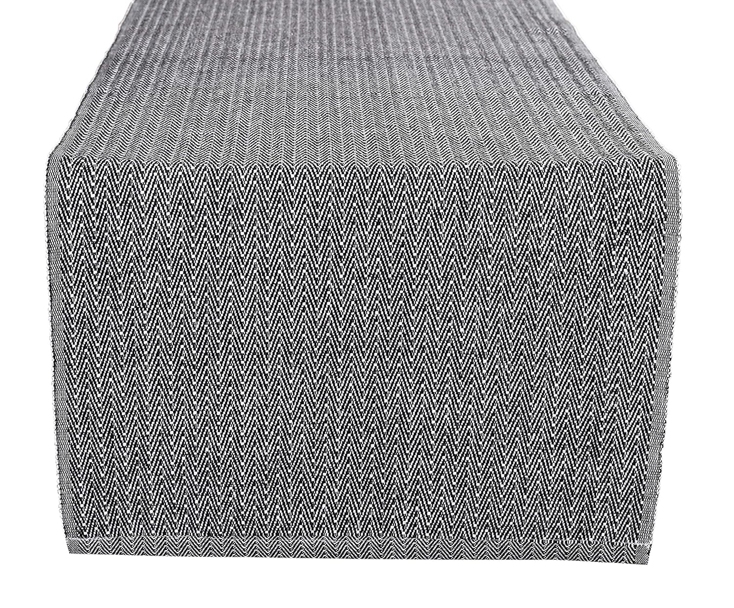 Best table runner jacquard black