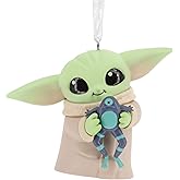 Hallmark Star Wars: The Mandalorian Grogu with Frog Christmas Ornament, Gifts for Star Wars Fans