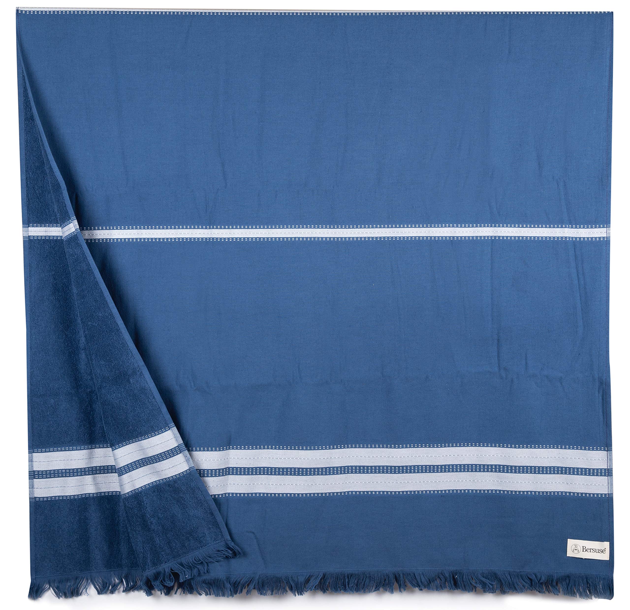 Bersuse 100% Cotton - Cascais Turkish Towel - Indigo