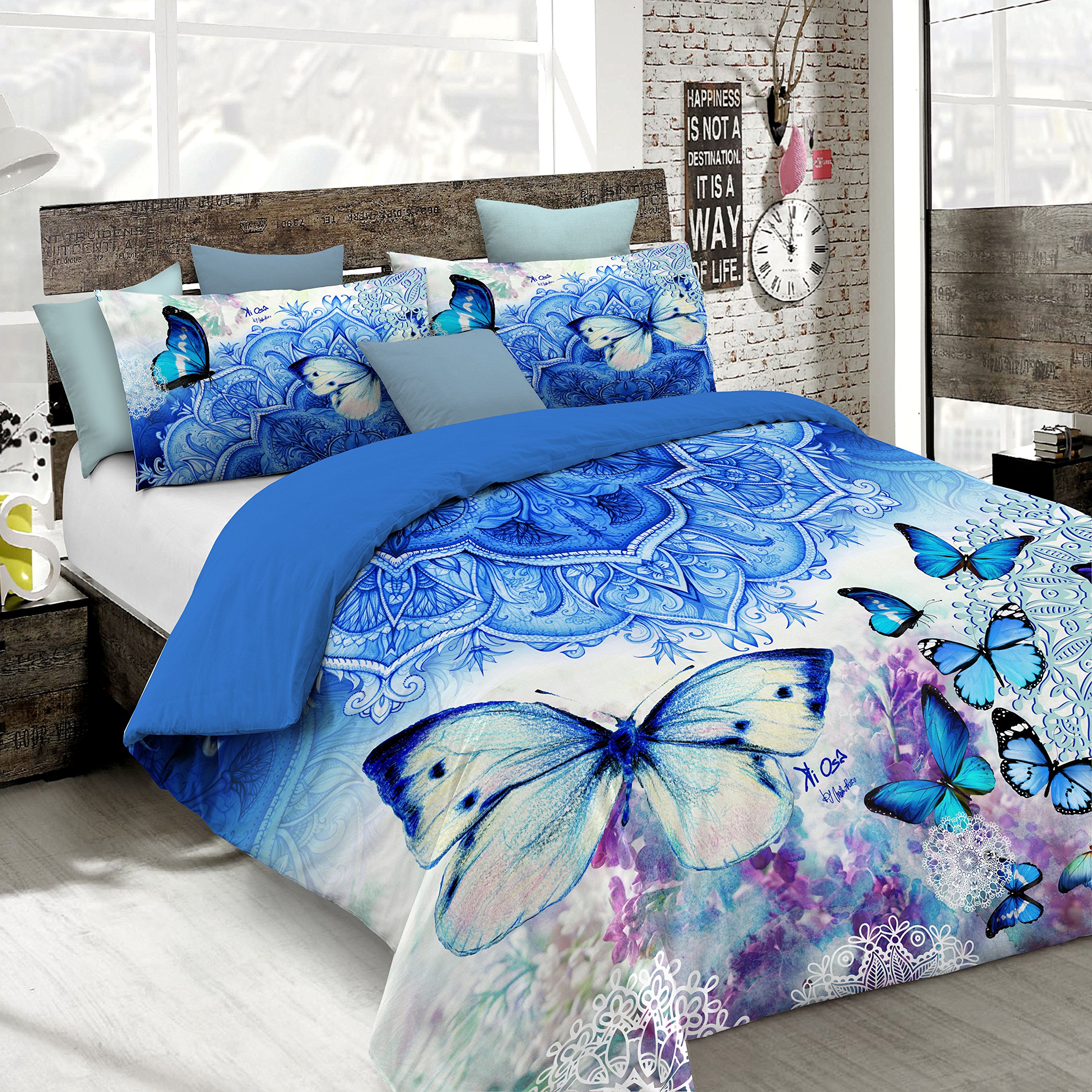 KI-OSA Duvet Cover Set with Full Coverage Digital Print,250x200cm, KIO634, KIO 634, DOUBLE