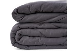 WONAP Weighted Blanket for Adults - 60"x80",15lbs Queen Size - Premium Microfiber Material Heavy Blanket with Glass Beads - All-Season Comfort Breathable Cooling Weighted Blankets - Dark Grey