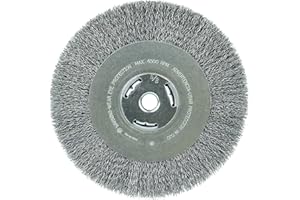 Weiler 36206 Wolverine 8" Crimped Wire Wheel, .014" Steel Fill, Wide Face, 5/8" Arbor Hole, Made in The USA