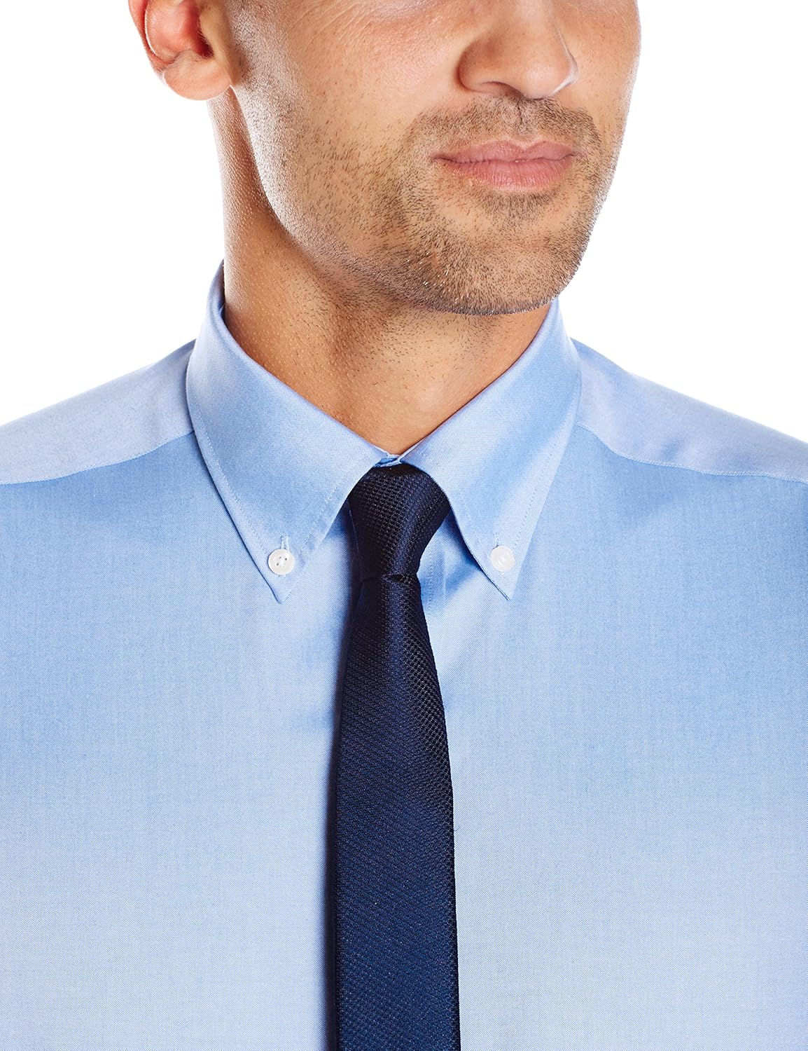  Brand - BUTTONED DOWN Men's Fitted Solid Pinpoint Dress Shirt, Supima Cotton Non-Iron: Clothing