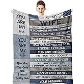 Yamco Wife Gifts - Birthday Gifts for Wife - I Love You Romantic Blankets 60"x50" - Top Wifey Gift for Birthday - Best Anniversary Presents for Women - Cool Mothers Day Anniversary Ideas from Husband