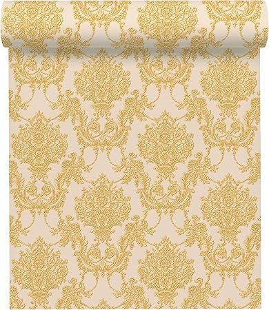 A S Creation 4 Chateau 5 Papier Peint Intisse Avec Ornements Baroques Creme Jaune Metallique 10 05 X 0 53 M Amazon Fr Bricolage