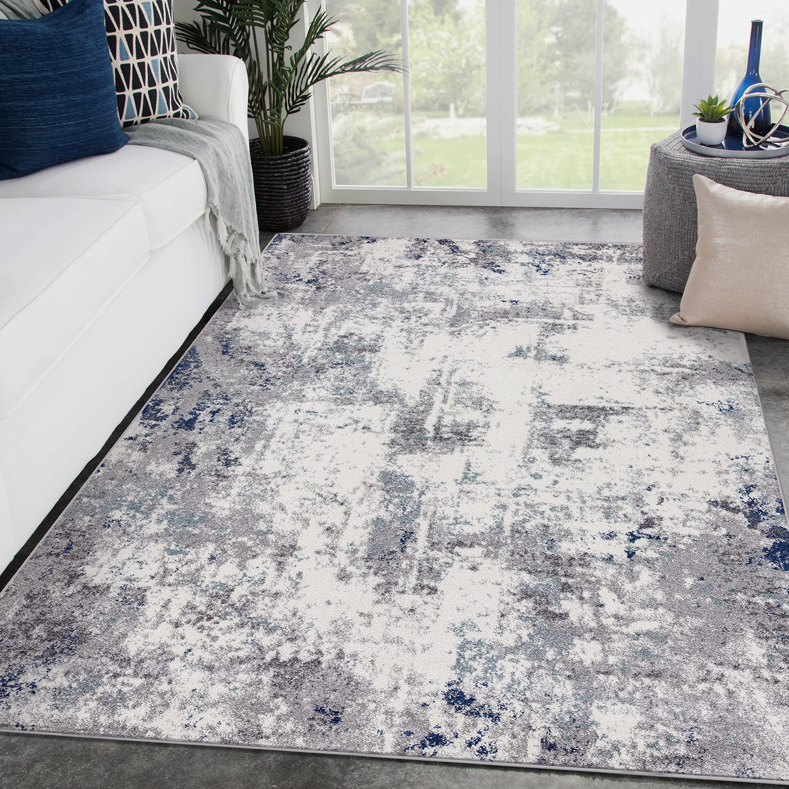 LUXE WEAVERS Hampstead Abstract Area Rug - Medium Pile, Modern Area Rug, Ivory / 8 x 10 Image