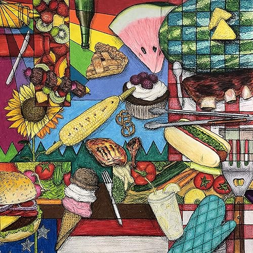 Amazon Com Life S A Picnic Drawing Summer Picnic Food And Culture Artwork Handmade This just shows the steps i went through as i made the picnic drawing. amazon com