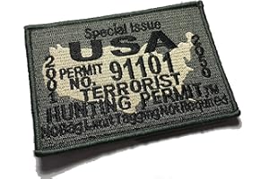 The Terrorist hunting permit 5x3" (hook/loop back)