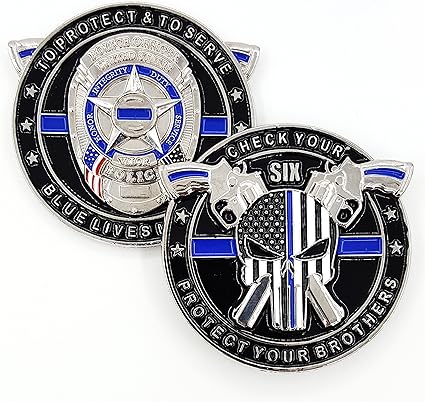 amazon com aiiz collectibles punisher thin blue line blue lives matter law enforcement officers military police nypd challenge coin with unique serial numbers toys games aiiz collectibles punisher thin blue line blue lives matter law enforcement officers military police nypd challenge coin with unique serial numbers
