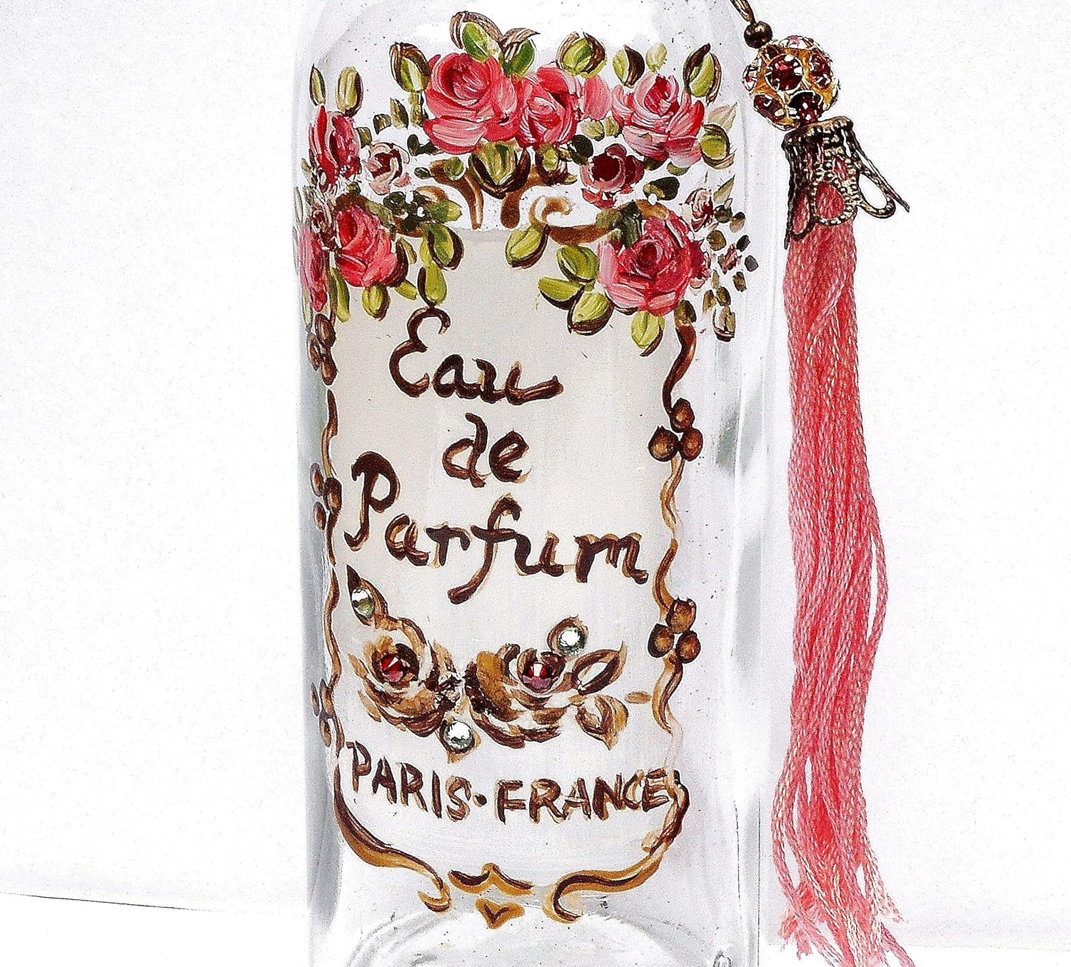 Amazon Com Romantic Shabby Chic Decor Hand Painted Pink Rose