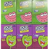 Lot of 6 (6-ct.) Boxes Mixed Variety JOLLY RANCHER ~ 3 Green Apple & 3 Watermelon. ~Singles to Go! Sugar Free Drink Mix.