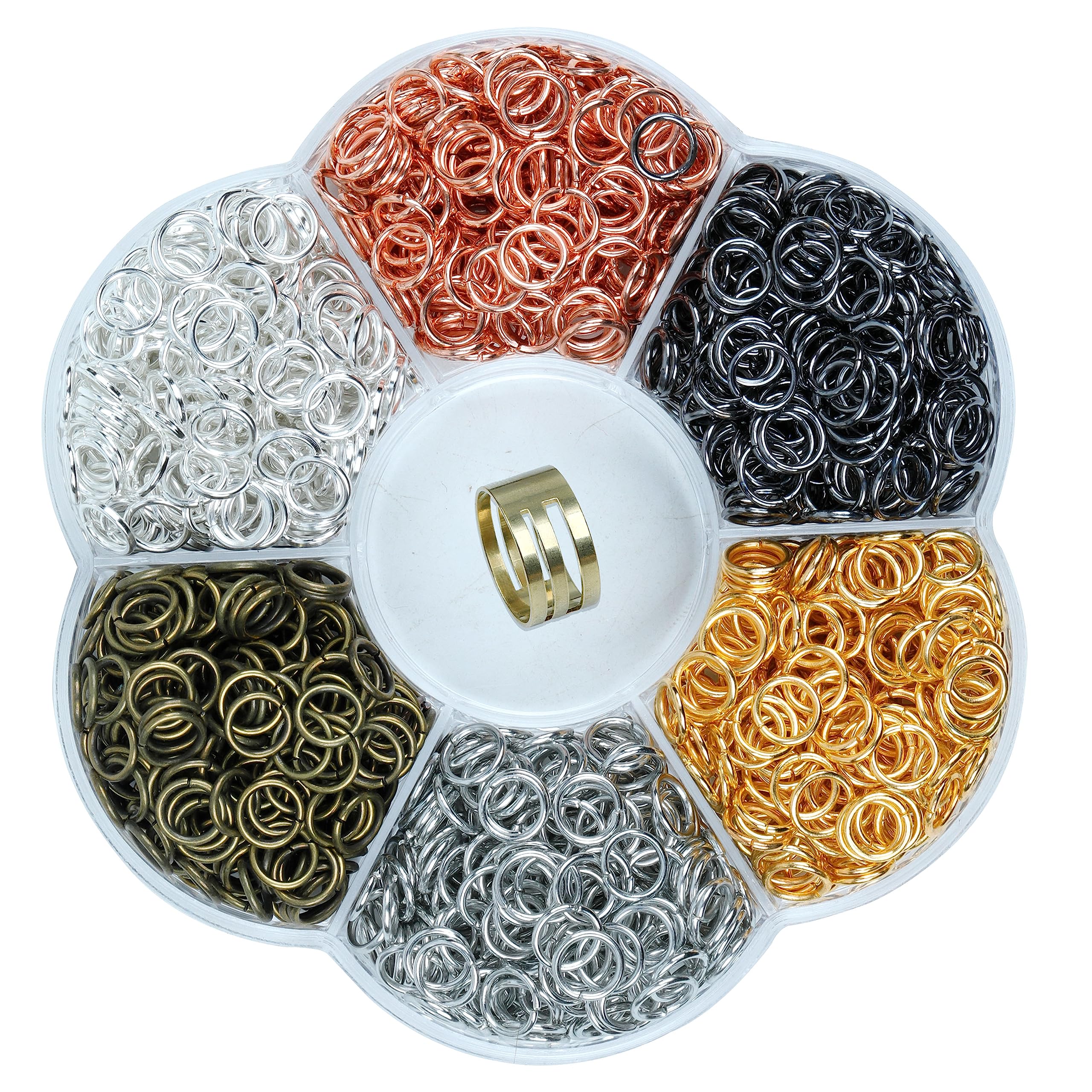YAKA 3000Pcs 5mm1Box 6 Colors Open Jump Ring,Ring