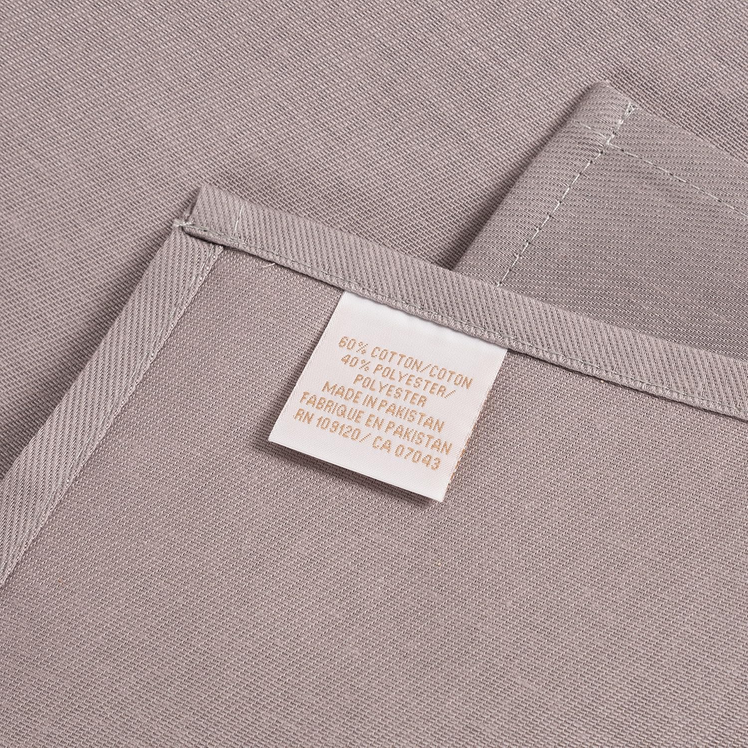 KAF Home Chateau Easy-Care Cloth Dinner Napkins - Set of 12 Oversized (20 x 20 inches) - Gray: Home & Kitchen