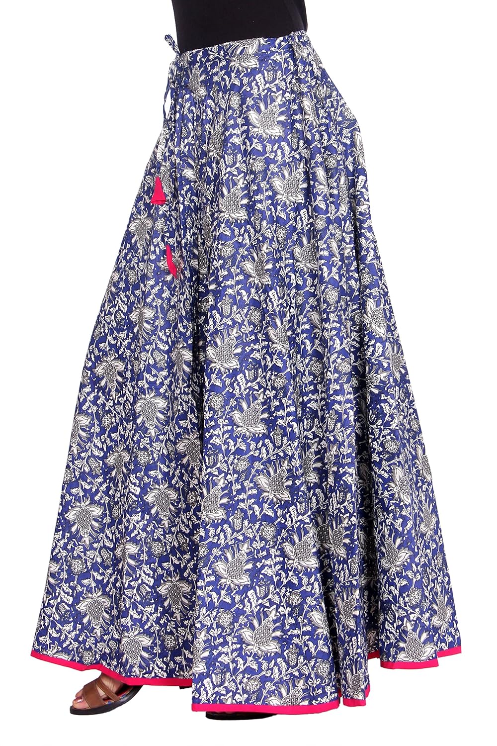 kastiel printed women's regular blue skirt
