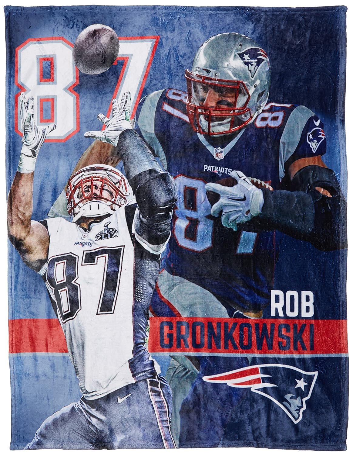 The Northwest Company Officially Licensed NFL New England Patriots Rob Gronkowski Silk Touch Throw Blanket 50 x 60