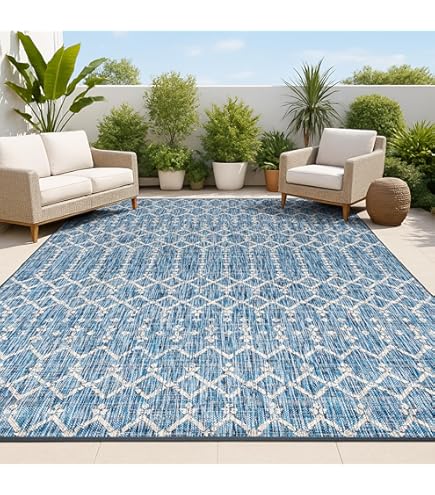 Amazon.com: JONATHAN Y Berber Stripe Indoor Outdoor Area Rug 8X10