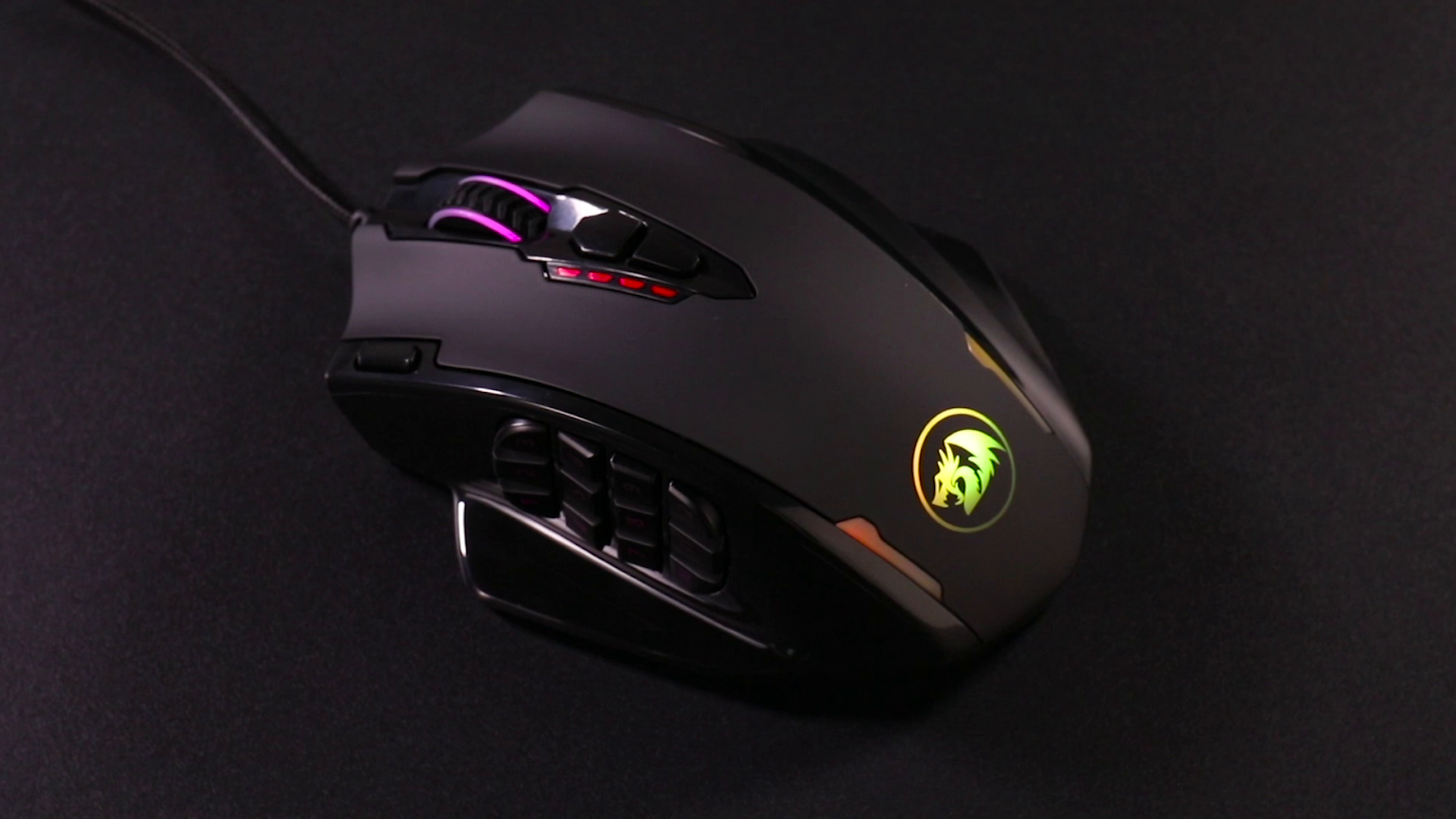 Redragon M908 Impact RGB LED MMO Mouse with Side Buttons Optical Wired