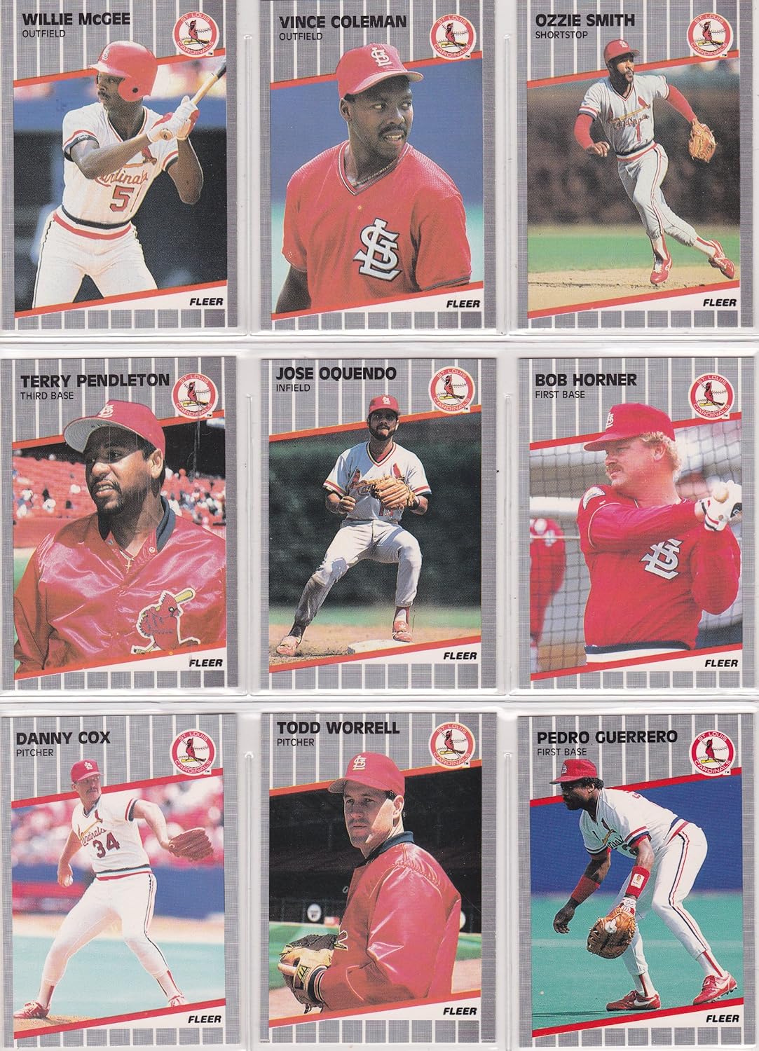 St. Louis Cardinals 1989 Fleer Baseball Card Team Set at Amazon's