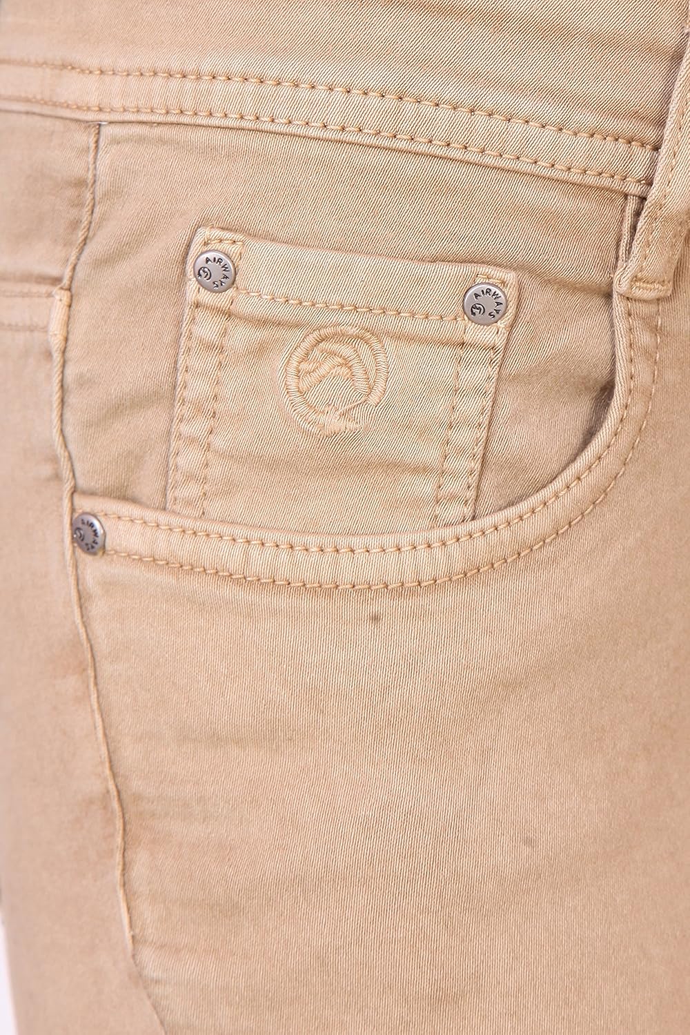 airways stretchable denim capree pant for women