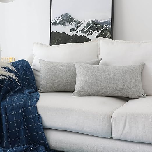 Amazon Com Home Brilliant Handmade Lined Burlap Linen Cushion