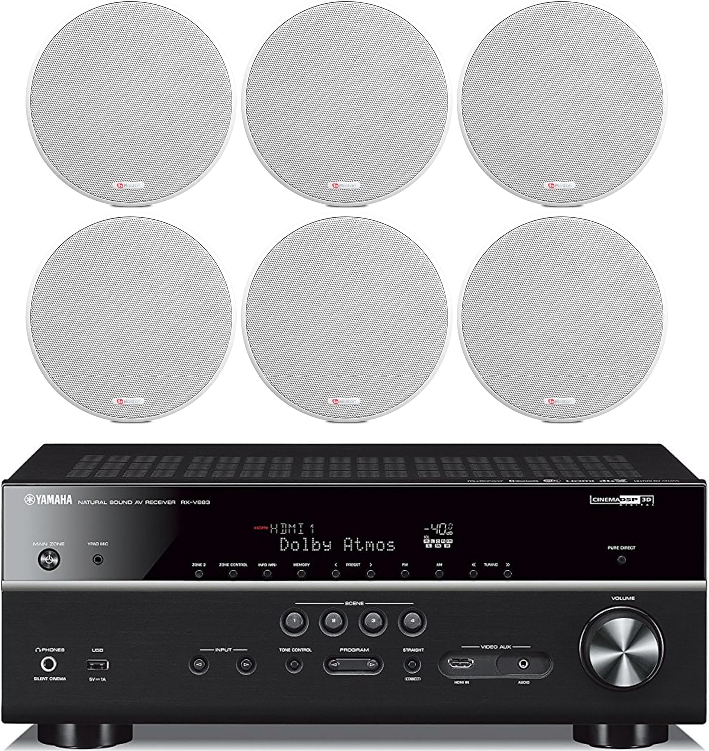 Amazon Com Yamaha 7 2 Channel Wireless Bluetooth 4k Network A V