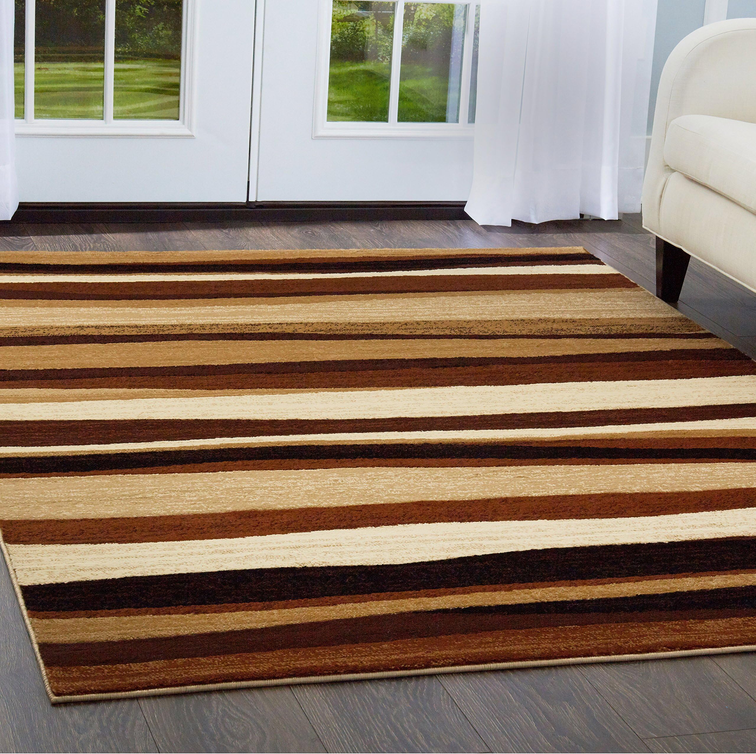 Home Dynamix Tribeca Jayden Area Rug 39"x55", Abstract Brown