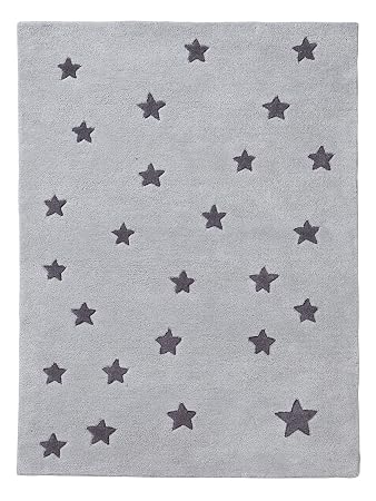 Amazon De Vertbaudet Teppich Sterne Baumwolle Gris Etoiles