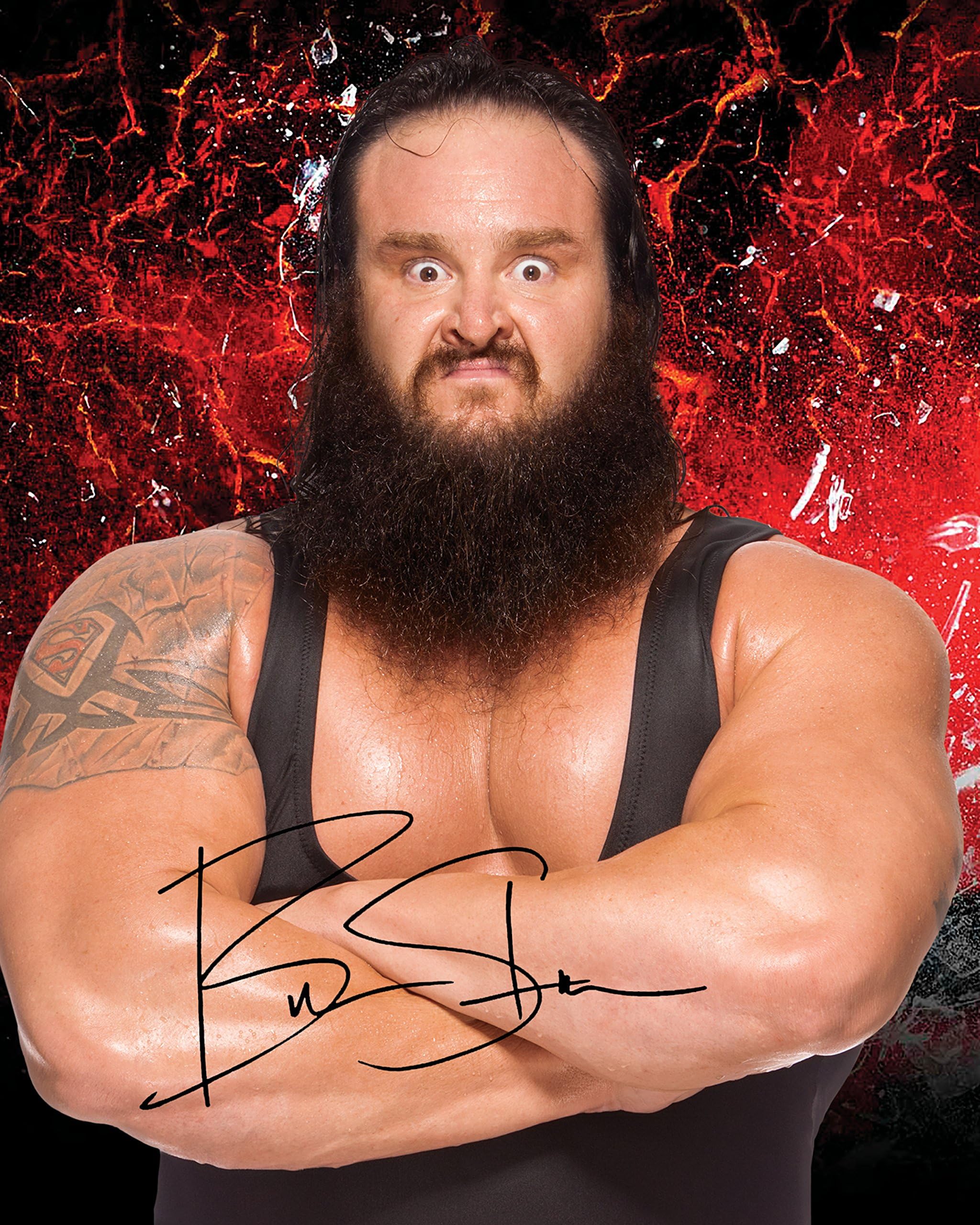 BRAUN STROWMAN WWE #1 | Signed Lab Photo Reprint | 10x8 Size to Fit 10x8 Inch Frames | Lab Quality | Photo Display | Present Gift Collectible