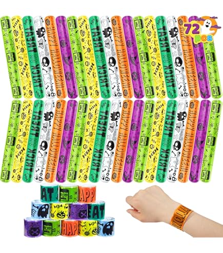 24 Stück Halloween Schnapparmbänder - Slap Bracelets Für Kinder Party