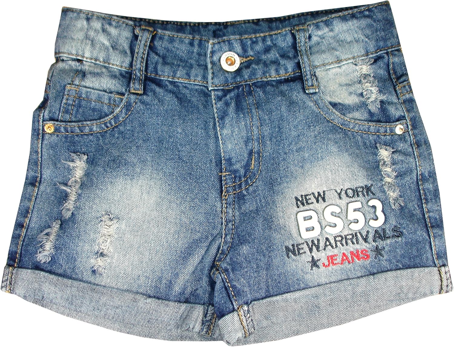girls blue denim shorts