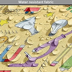 Ambesonne Science Party Fabric by The