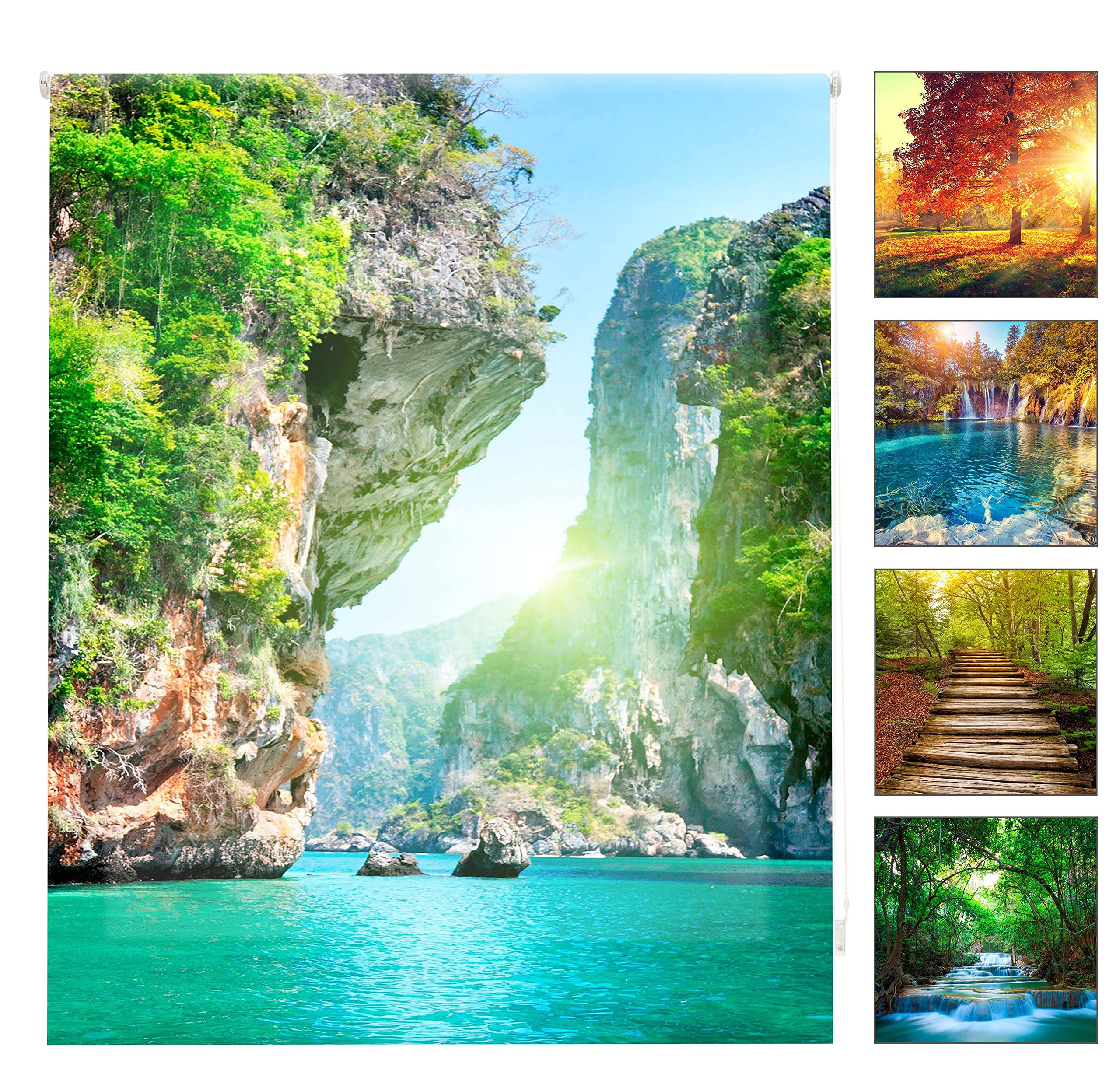 blindecor w-p-41791 – Roller Blind Translucent Digital Printed 130 x 180 cm