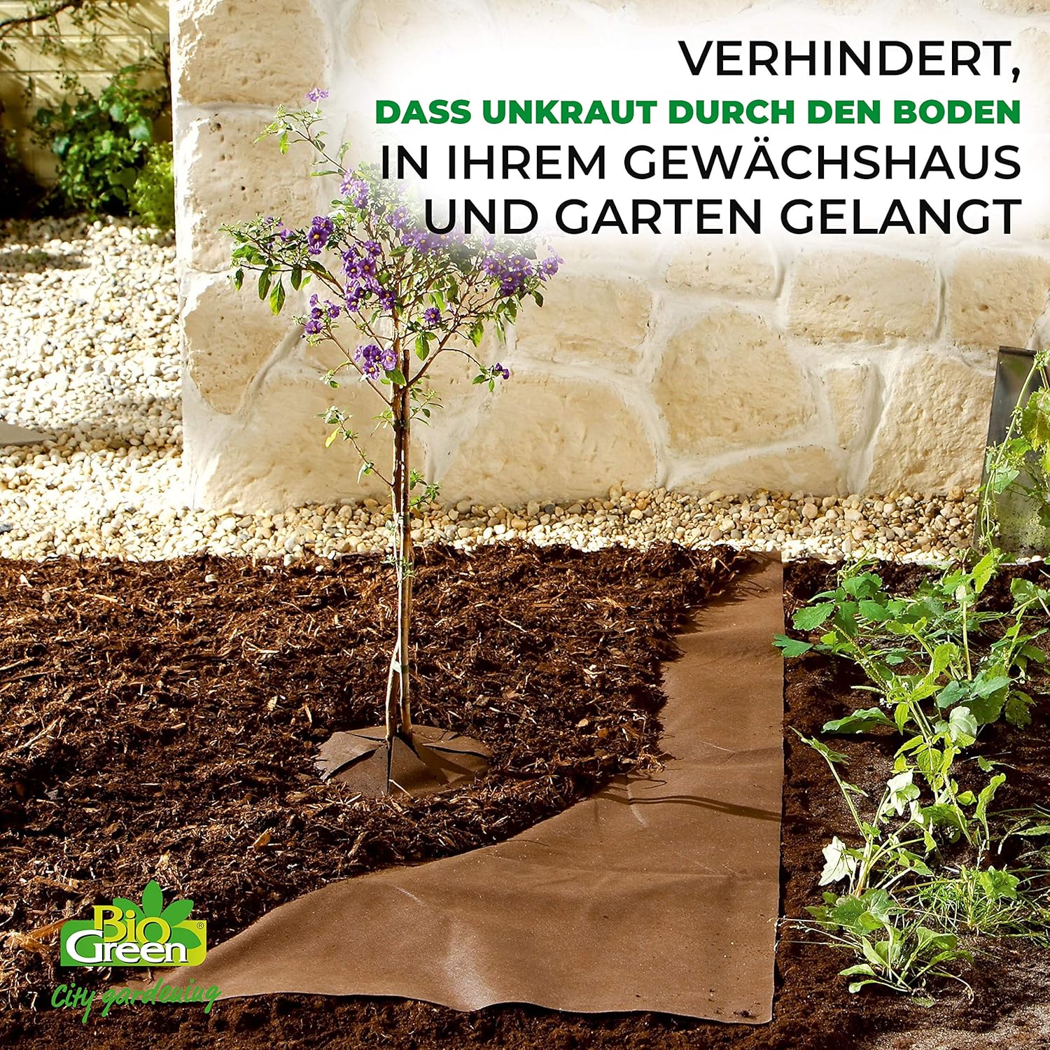 Bio Green Unkrautvlies Bio Mulchvlies 70 G M 3 X 10 M Braun Amazon De Garten