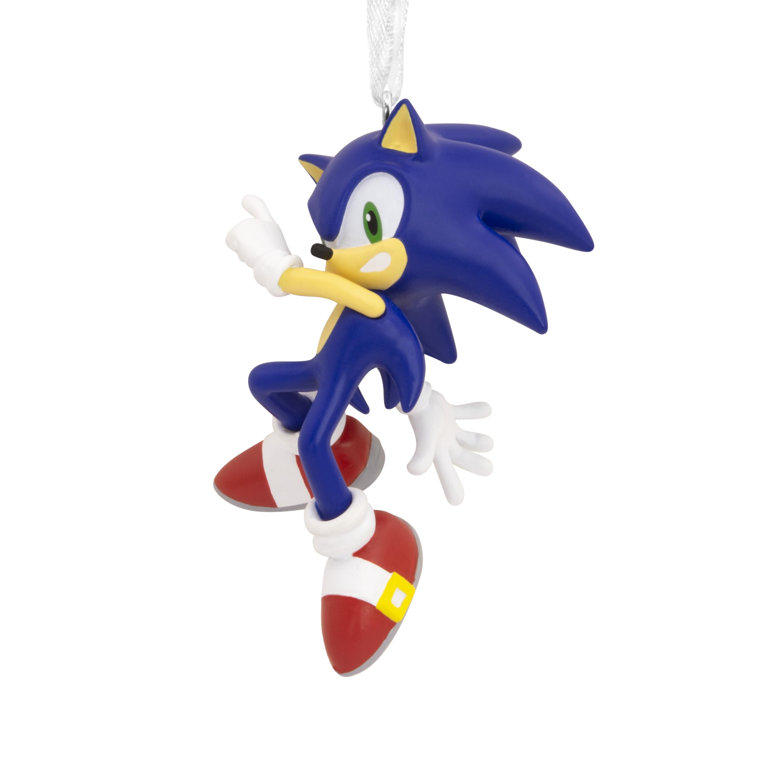 Hallmark Sonic the Hedgehog Hanging Ornament, Retro Gaming Tree Decoration, Resin, Gifts for Christmas
