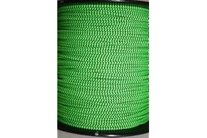 60X Custom Strings Flo Green & Black Speckled BCY #24 D Loop Rope Release Material 50'