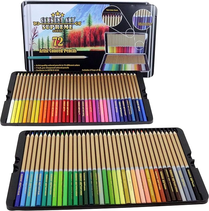 Sargent Art 227287 72ct Pencils Artist Quality, Coloring, Art Amazon